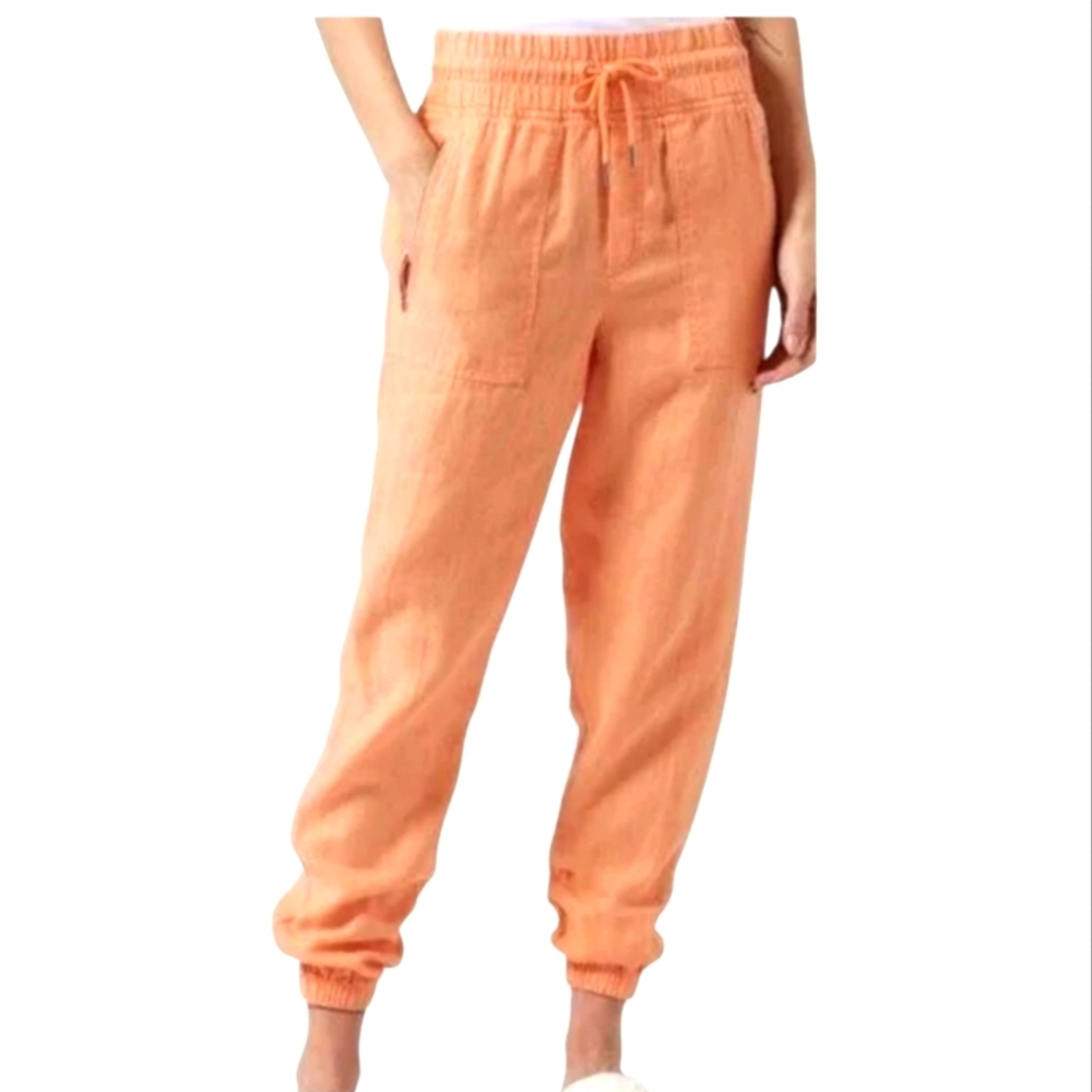 Athleta Cabo 100% Linnen Joggers Size 6